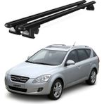 Today Auto Venüs Kia Cee'd Sportywagon (2006-2012) Uyumlu Siyah Ara Atkı Port Bagaj Tavan Barı - Siyah tavan barı