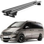 Today Auto Venüs Mercedes-Benz Vito (W639) (2003-2014) Uyumlu Gri Ara Atkı Port Bagaj Tavan Barı - Gri tavan barı