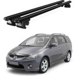 Today Auto Venüs Mitsubishi Grandis (2003-2011) Uyumlu Siyah Ara Atkı Port Bagaj Tavan Barı - Siyah tavan barı