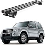 Today Auto Venüs Mitsubishi Pajero 3D (2006-2011) Uyumlu Gri Ara Atkı Port Bagaj Tavan Barı - Gri alüminyum tavan barı