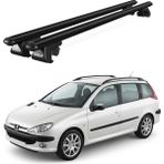 Today Auto Venüs Peugeot 206 Station Wagon (2002-2007) Uyumlu Siyah Ara Atkı Port Bagaj Tavan Barı