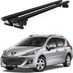 Today Auto Venüs Peugeot 207 Station Wagon (2007-2013) Uyumlu Siyah Ara Atkı Port Bagaj Tavan Barı - Siyah tavan barı