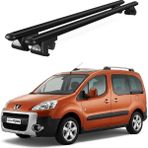 Today Auto Venüs Peugeot Partner Tepee (2002-2008) Uyumlu Siyah Ara Atkı Port Bagaj Tavan Barı - Peugeot Partner Tepee uyumlu