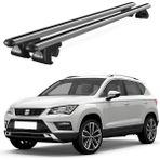 Today Auto Venüs Seat Ateca (2016 ve Sonrası) Uyumlu Gri Ara Atkı Port Bagaj Tavan Barı - Seat Ateca uyumlu