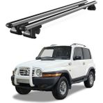 Today Auto Venüs Ssangyong Korando 3D (1997-2005) Uyumlu Gri Ara Atkı Port Bagaj Tavan Barı - Gri tavan barı seti