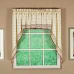 Today's Curtain Adirondack 2 Tonlu Kroşe Swag 38", Ekru/Tost, 60W x 38L