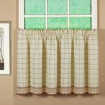 Today's Curtain Adirondack 2 Tonlu Tığ İşi 24 inç, Ekru/Tost, 60W x 24L