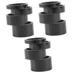 Toddmomy 12 bisiklet yıkayıcı elyaf bisikletler otomobil Araba kulaklıklar bisiklet kulaklık ayırıcı karbon fiber kulaklık ara parçaları kulaklık yıkayıcı Conta ön çatal 3k