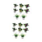 Toddmomy 2 Takım Mini Bitki Süsü Bitki Modeli Oyuncak Bebek Evi Dekoru Oyuncak Ev Çiçekleri Menekşe Tohumları Akvaryum Kök Sekmeleri Küçük Bitki Dekoru Reçine Green 8 Adet * 2