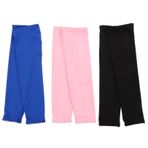 Toddmomy 3 Çift Güneş Kılıfı Sıkıştırma Güneş Kollu Çocuklar Spor Kollu Genç Basketbol Uv Koruması Soğutma Kolları Çocuklar Için Kolluklar Kollu Polyester