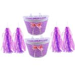 Toddmomy 4Pcs Araba Sepeti Flama Bisiklet Sepet Eki Bisiklet Püsküllü Sepet Denge Için Erkekler Aksesuarlar Çocuklar Sepet Bisiklet Gideri Flamalar Çocuklar Bisiklet Püskülük