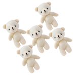 Toddmomy 5 Adet Mini Ayıcık Peluş Oyuncak, Küçük Ayı Dolgulu Oyuncaklar, Küçük Ayı Anahtarlık Oyuncakları, Düğün Hediyesi Kutusu Dolgusu, Parti Hediyelikleri, Bej