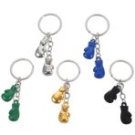 Toddmomy 5pcs Mini Boks Eldivenleri Anahtarlık Boks Sevenler Ve Spor Salonu Tutkunları Için Ideal Gerçekçi Boks Eldiven Kolye Araba Anahtarları Çanta Çantası Asılı Takılar