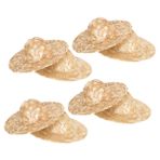 Toddmomy 8 El Dokuması Küçük Hasır Şapka Mini Hasır Şapka Zanaat Dekorasyon Bebek Şapka Diy Takı Aksesuarları 8 (13# 8 Cm) Çok Amaçlı Dolap Saman Küçük Dekorasyon Narin