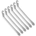 Toddmomy Bisiklet Kolları 6 Paket Çelik Lastik Kolları Kavisli Lastik Kolu Seti Bisiklet Tamir Aletleri Jant Ve İç Lastik Için Açıcı