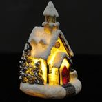 Toddmomy LED ışıklı Noel evi dekoratif ev kış manzarası ışıklı Noel köyü LED Noel şehri Noel evi minyatür kış köy ev Noel dekorasyonu Noel aydınlatması