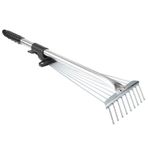 Toddmomy Manzara Tırmık Çiftlik Araçları Metal Yaprak Tırmık Çiçek Tarhı Tırmığı Çocuklar Aracı Çimler Için Yaprak Tırmıkları Bahçe Çim Tırmık Tırmık Traktör Yuvarlak Kafa Seyahat