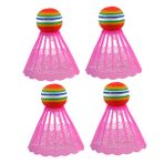Toddmomy Parti Çantası Doldurucuları 4 Badminton Için Raketle Badminton Raketle Açık Hava Raketleri Raketle Oynamak Aydınlatma Shuttlecocks Okul Için Shuttlecocks Aydınlık Naylon