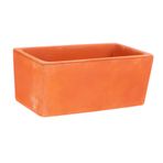 Toddmomy Terracotta Dikdörtgen Saksı Drenaj Deliği Rustik Küçük Kil Ekici Kırsal Çiçek Kutusu Ekici Kapalı Bahçe Dış Mekan Kullanımı