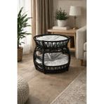 Todek Home Galaxy Çift Katlı Kedi Yatağı – Modern Rattan Tasarım, Yumuşak Minderli, Iç Mekan Kedi Evi - Siyah