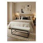 TodekHome Elora Puf Bench - BabyFace Kumaş Metal Ayaklı -Yatak Odası Salon Antre İçin Modern Tasarım - 120 cm