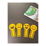 TODEKORA Emoji Kitap Ayracı Seti 4’lü - Sarı Renkli Eğlenceli Okuma Ayracı