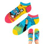 TODO Colours motifli spor ayakkabı çorabı, şimşek patlaması, düşük, eğlenceli bomba çorabı, kadın ve erkek, çok renkli, çılgın, renkli bilek çorabı, Bombe Boom Low, 35-38