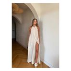 TOFAN TRİKO VİNTAGE KETEN ELBİSE