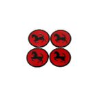 Tofaş 5 Kol Jant Göbek Arması Kırmızı-Siyah 54MM-45MM 4 Adet