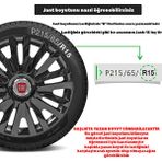 Tofaş Doğan 14 Inç Jant Kapağı Amblemli Piano Black 4'lü Set 208