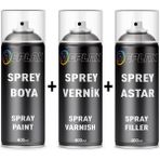 Tofaş Doğan İnci Kırmızı 179 Sprey Rötuş Boyası+Vernik+Astar