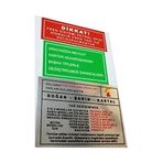 Tofas Murat 131 / Dogan / Sahin / Kartal / Slx Motor Ic Etiketi
