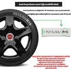 Tofaş Şahin 14 Inç Jant Kapağı Amblemli Piano Black 4 Adet 1 Takım 201