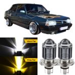 Tofas Sahin Dogan Kartal 131 Uyumlu Mercekli Far Ampulu Led Xenon Cift Renk Sari-Beyaz Far Simsek Etkili Csp Led Lamba Uzun Kisa 2 Adet Takim