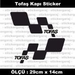 Tofas Sticker Yan Kapi Serit Tuning Model Set Etiket 2Li Siyah