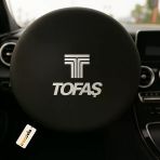 Tofaş Uyumlu Siyah Direksiyon Koruma Kılıfı Penye Kumaş Dokuma
