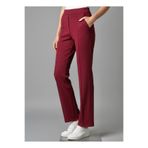 TOFİSA Çımalı Cepli Krep Pantolon Bordo - 28167-BORDO