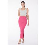 TOFİSA Düz Orta Kadın Pembe Yırtmaçlı Etek - 24663 TYC30A10AECA059C00