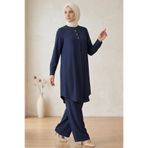 TOFİSA Riz Tunik Pantolon İkili Takım Lacivert - 2129-LACIVERT