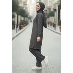 TOFİSA Tunik Pantolon Modal İkİli Takım Gri - 28004-GRI