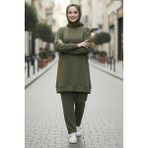 TOFİSA Tunik Pantolon Modal İkİli Takım Krem - 28004-KREM