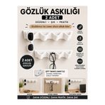 Tofu Yapışkanlı Gözlük Askılığı – Duvar ve Dolap İçi Organizer - 2 Adet