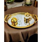 Togetherness Nişan Damat Kahve Tepsisi gold
