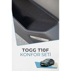 Togg T10f Sedan Konfor Seti - Araç İçi Eşya Ceplerine Özel Kumaş Kaplama Togg T10f Sedan