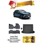 Togg T10X 2023 Sonrası 3D Havuzlu Paspas & Bagaj Havuzu Seti (Temizleyici Jel Hediye) - Siyah