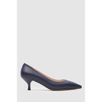 TOGO Lacivert Hakiki Deri Kadın Stiletto Ayakkabı 7 Pont (4.7 cm) [060066]