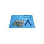 Tograt S160 Profesyonel Manyetik Silikon Tamir Pedi 45x30cm + 6 Adet Çelik Cımbız + Yan Keski