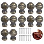 TogtherKings Vintage çekmece kulpları, 12 adet mobilya düğmesi, antik bronz yuvarlak sap, komodin düğmeleri, mobilya sapı, vidalı, dolap mutfak için topuz, çekmece düğmeleri, dolap komodini, mutfak için