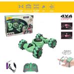 Toha Bilekten Kontrol Uzaktan Kumandalı Full Fonksiyon Şarjlı 2.4g Renkli 4x4 Drift Araba - Yeşil