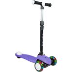 Toha Pro Wheels Işıklı Katlanır Scooter – 3+ Yaş, LED Teker, Max 50 kg - Mor
